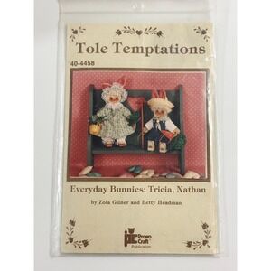 Provo Craft Tole Painting Pattern Booklet OS Tan Everyday‎ Bunnies 40-4458